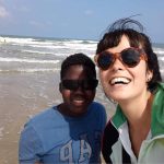 selfie d'enfants à la plage